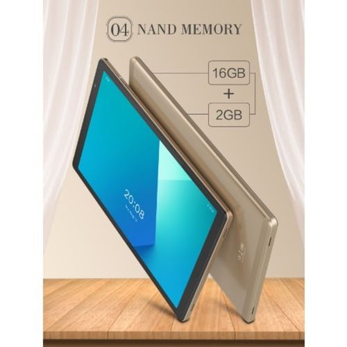 G-Tab S10, 10.1" Android 9 Pie, Touch Pen, 16gb/2gb , Quad Core, 3g, Wi-fi, Sim, Dual Cam- Gold - Image 3