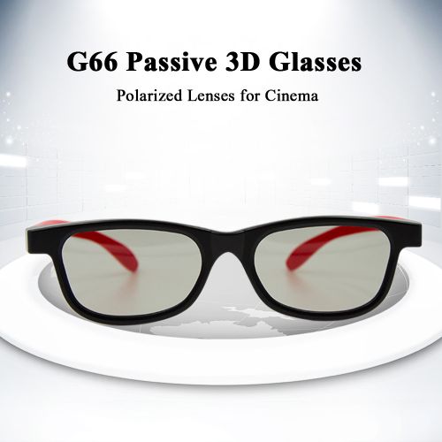 G66 Passive 3D Glasses Polarized Lenses For Cinema - Black
