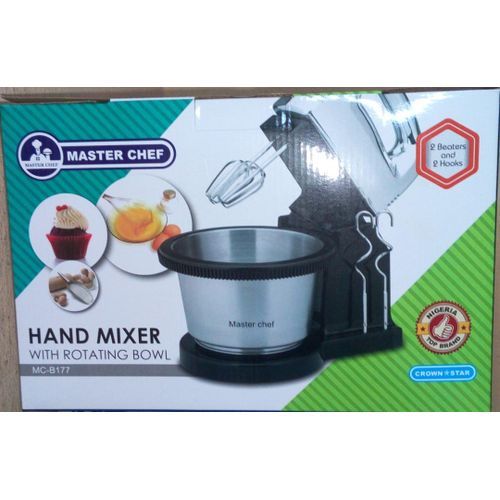 Master Chef Hand Mixer With Stainless Bowl-Cake/Barter Mixer - Image 2