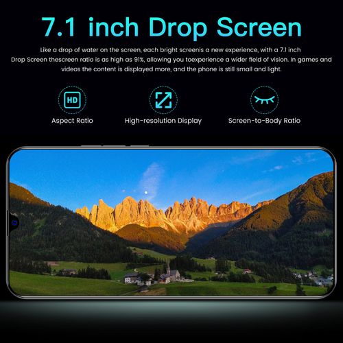 Sailf S60+ Smartphone 7.1" Inches 2GB, 32GB ROM Android 10.0, (32MP + 48mp)-black - Image 6
