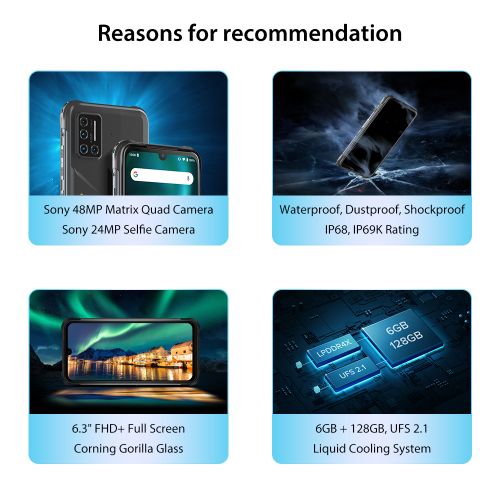 UMIDIGI BISON IP68/IP69K (6GB,128GB) 6.3-Inch Gorilla Glass (48MP+16MP+5MP+5MP)+24MP NFC Android 10 Rugged Smartphone-Orange - Image 6