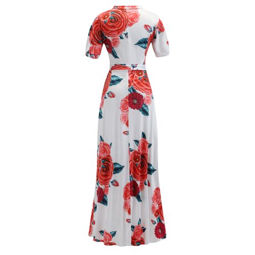 Floral Printed Short Sleeve Dress - Image 2