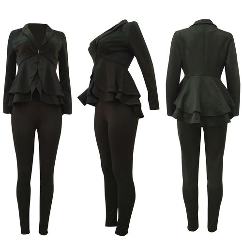 Long-sleeved Ruffled Casual Two-piece Suit - Image 2