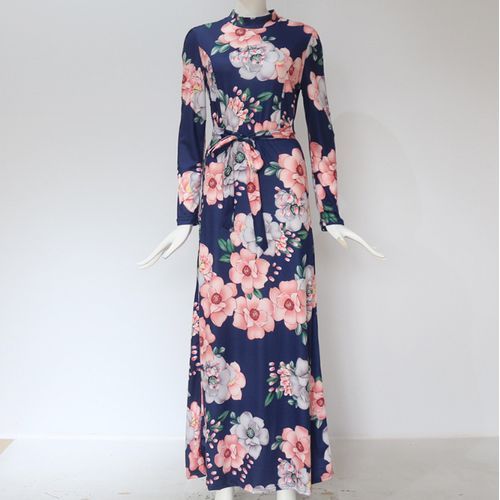 Women Long Dress Floral Print - Image 2