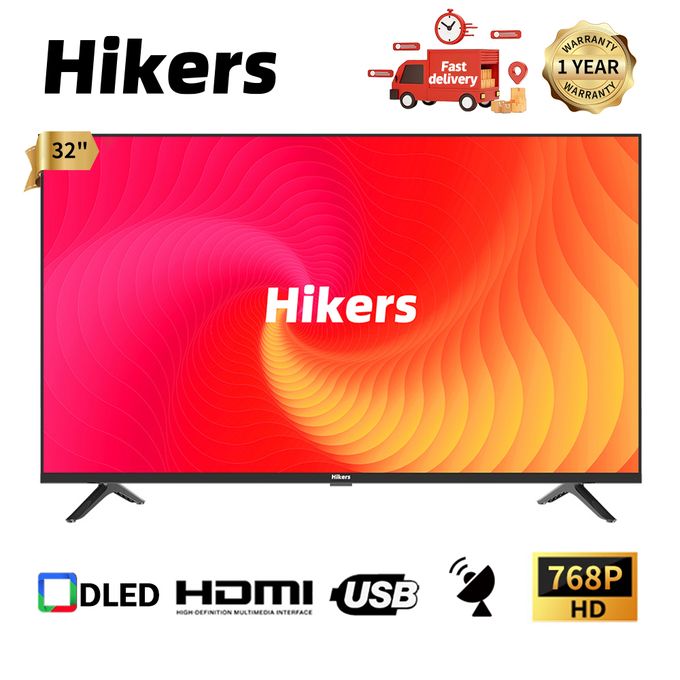 Hikers 32'' Inches Frameless HD LED TV-Black