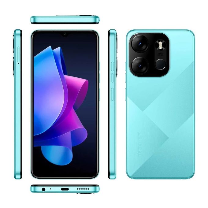 Tecno Pop 7 Pro - 6.6" HD+ (4+3GB RAM, 64GB ROM) Android 12 - 4G LTE - Dual Sim - 5000mAh - Blue - Image 2